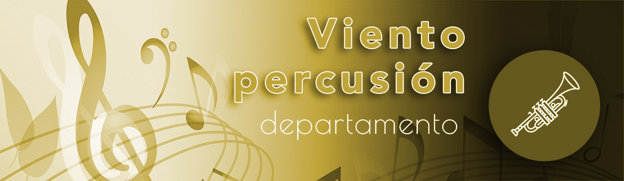 Banner del departamento de viento y percusión