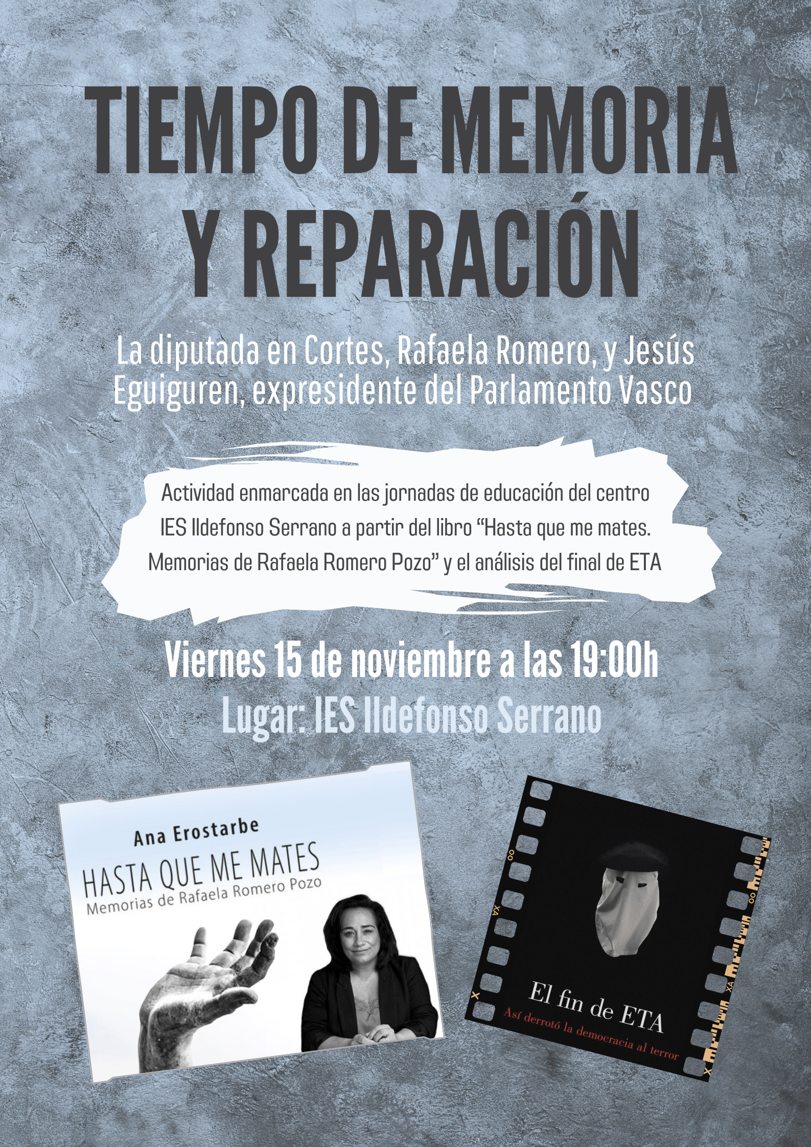 Cartel Jornada Educativa "Tiempo de Memoria y Reparación"