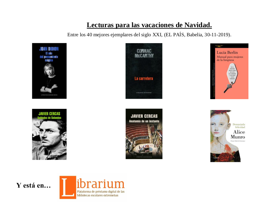 3 Cartel Lectura para las vacaciones de Navidad