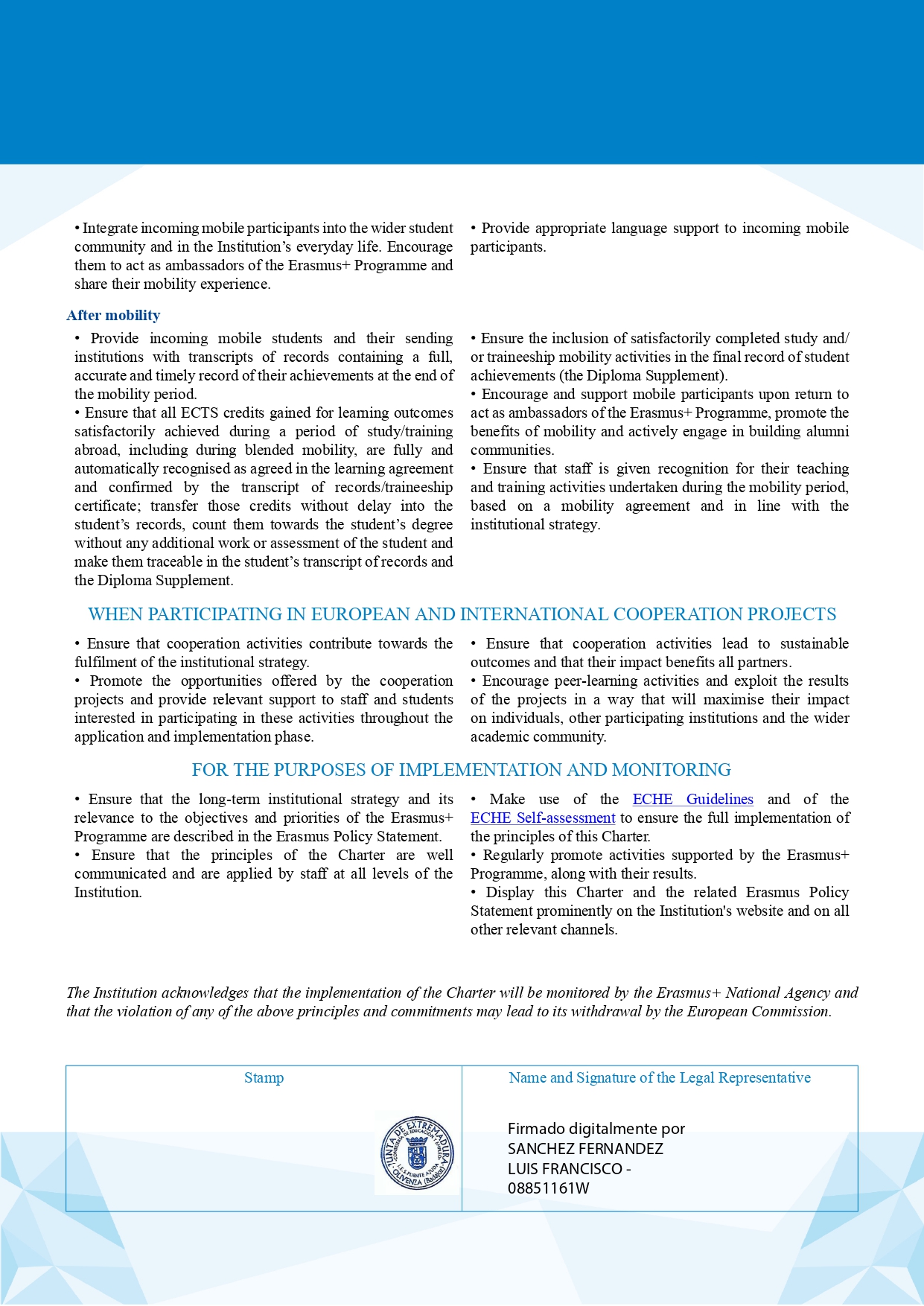 Erasmus Charter for Higher Education FDO page 0002