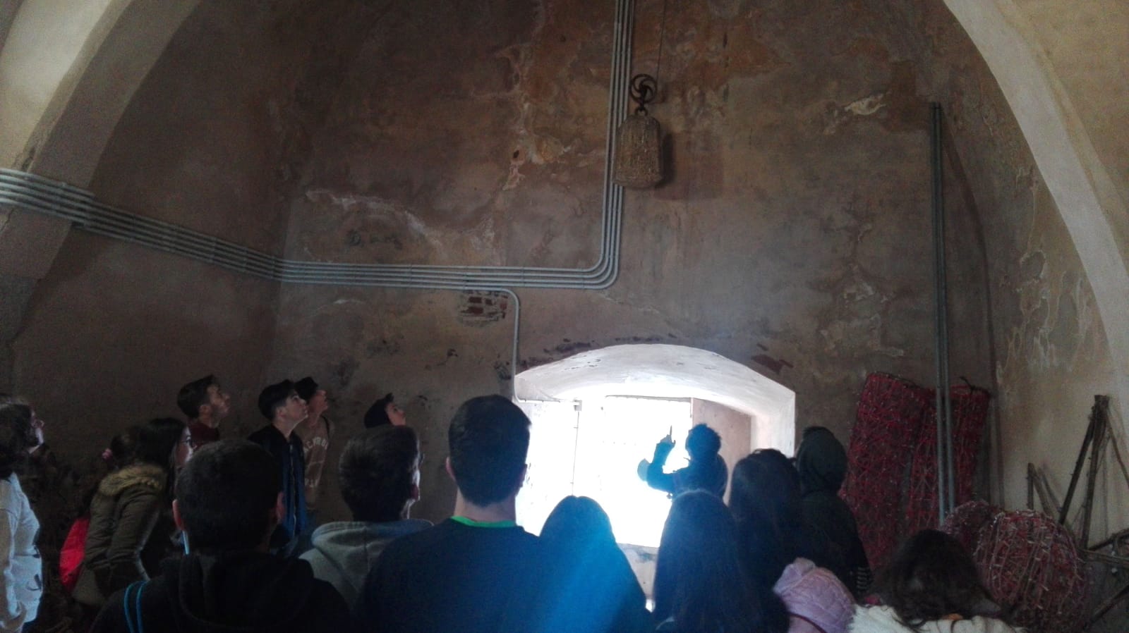 Interior del reloj del castillo