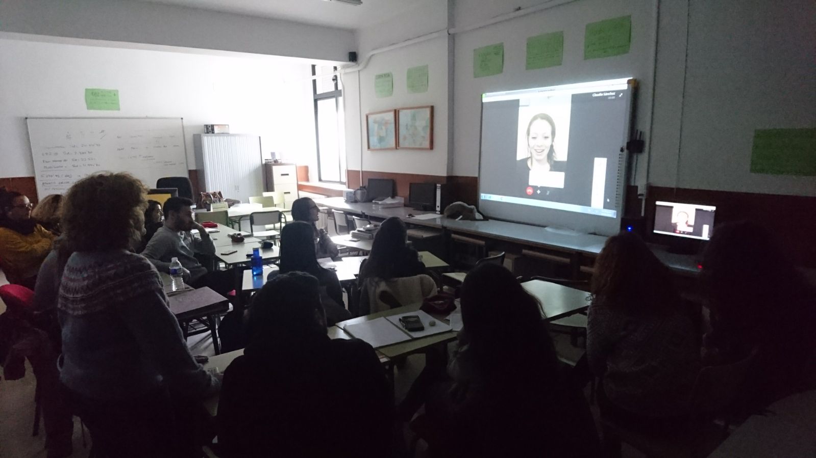Videoconferencia con una alumna Erasmus