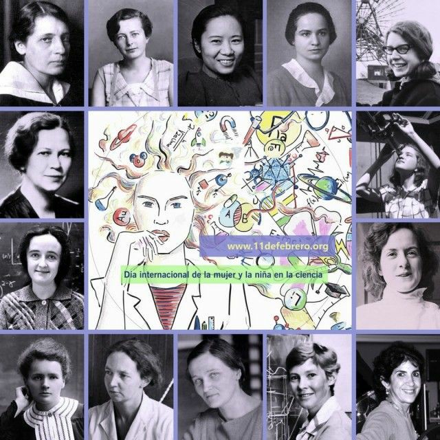 mujer niña y ciencia