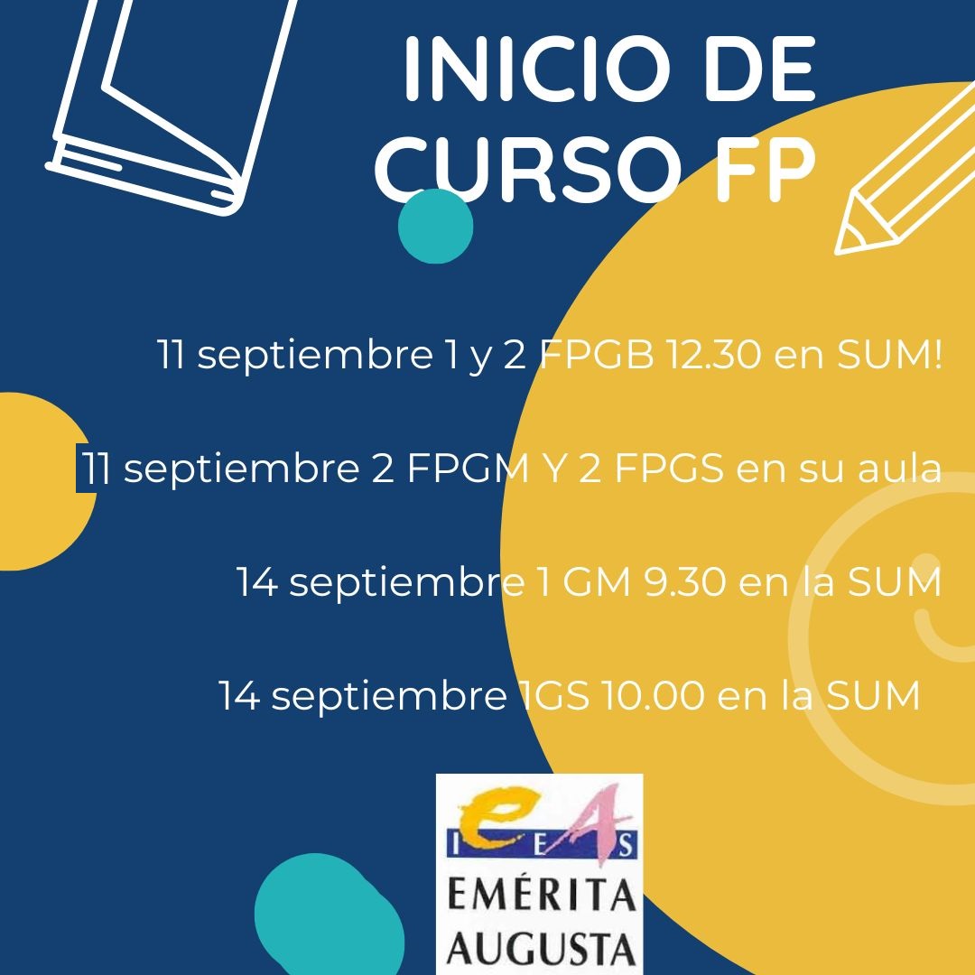 inicio de curso FP 2023 2024