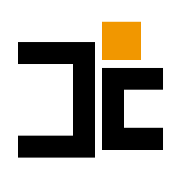 Logo original sin texto, negro y naranja