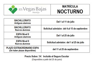matricula nocturno