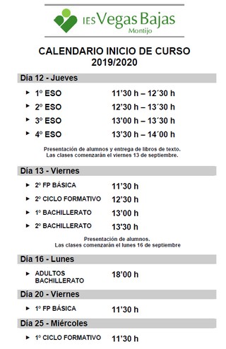 33 calendario inicio