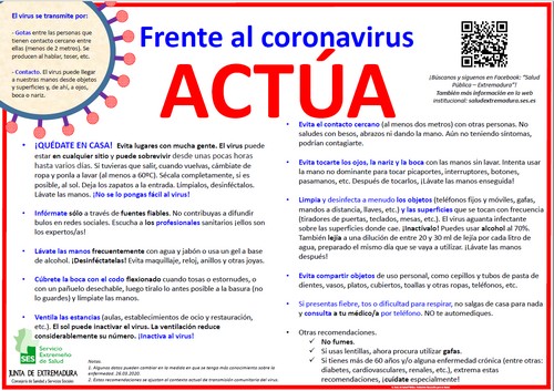 cartel corona texto