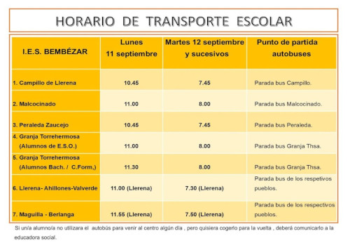 horario transportemin