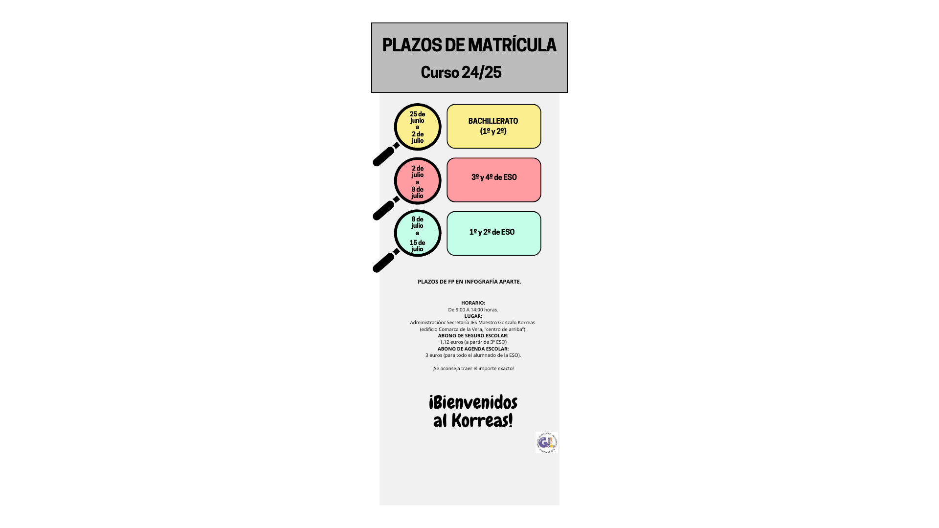 Plazos de matricula 1