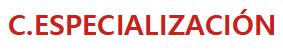 Especialización