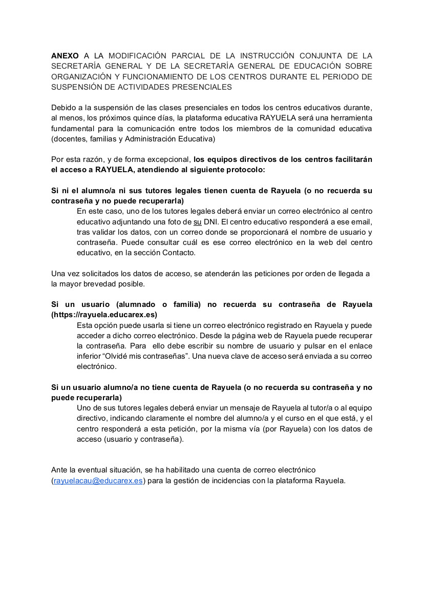 Creacion cuentas RAYUELA