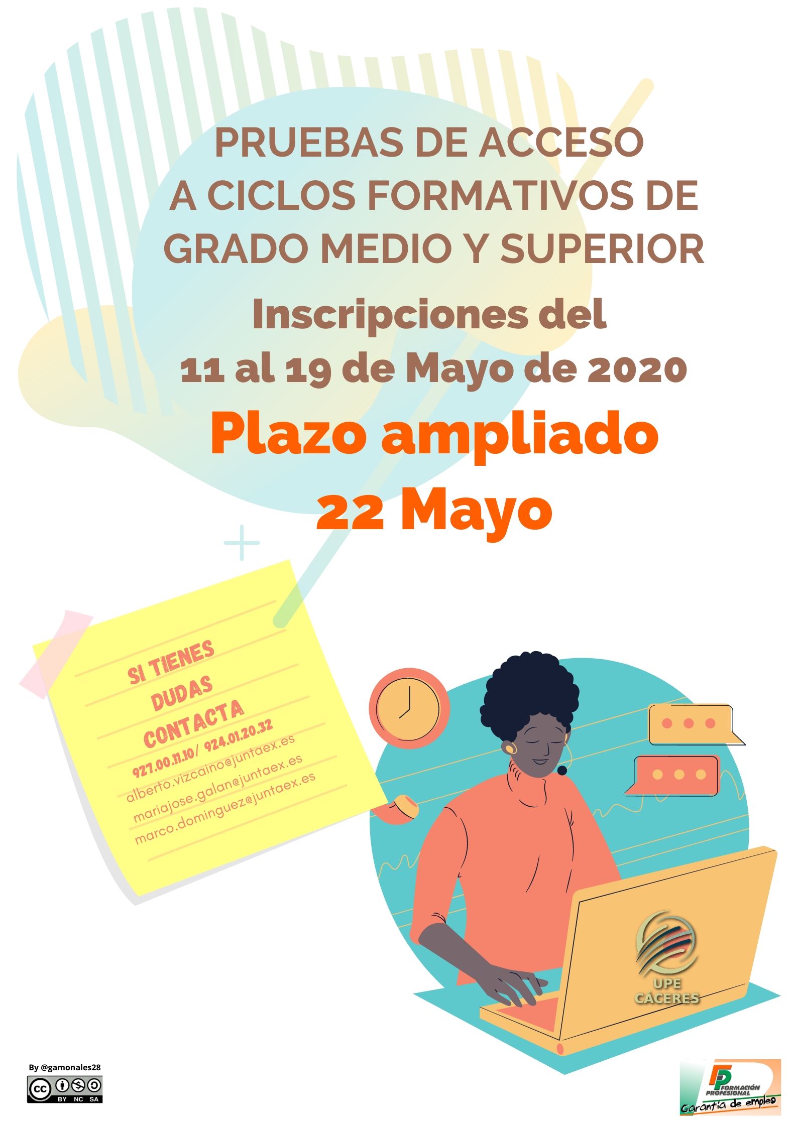 Pruebas de acceso 2020 plazo ampliado