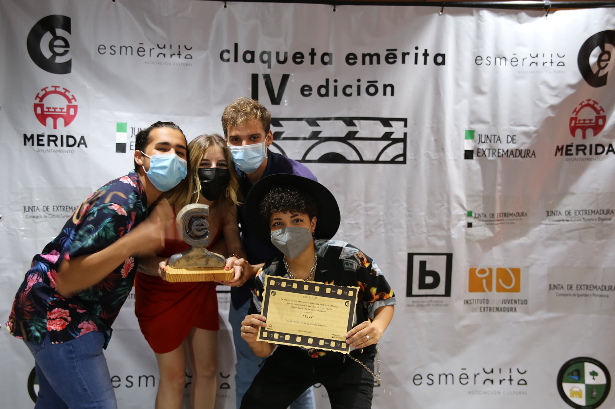 Claqueta Emérita Premio "Tuya" en el photocall