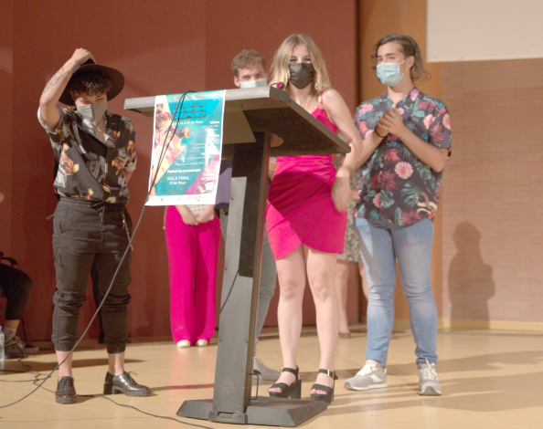 Recogiendo el premio en la gala de Claqueta Emérita IV